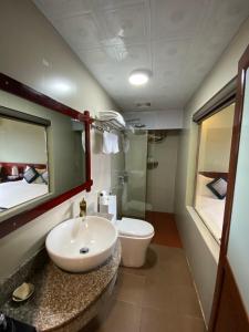 Koupelna v ubytování Botanic Sapa Hotel