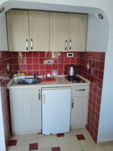 Kuchyň nebo kuchyňský kout v ubytování Apartmanes Volaric M