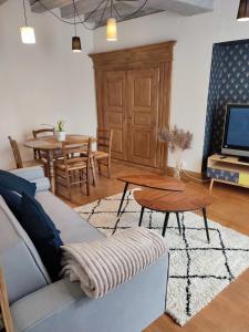 TV a/nebo společenská místnost v ubytování Beau trois pièces au centre de Sélestat centre