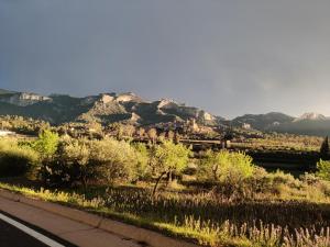 a view of a mountain range with a road at Apartamento Sant Blai in Tivissa