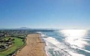 an aerial view of a beach and the ocean at Loft pays basque in Anglet