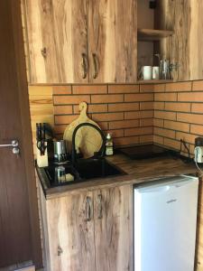 Kuchyň nebo kuchyňský kout v ubytování Sno Cottages Twins