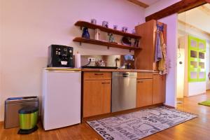 Η κουζίνα ή μικρή κουζίνα στο Ferienwohnung bei Memmingen - Bauernhof in Benningen