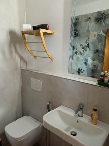 a bathroom with a white toilet and a sink at Sweet Emily B&B in Montelupo Fiorentino