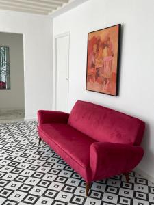 Ein Sitzbereich in der Unterkunft Dar Yessine Boutique Hôtel