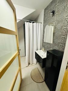 Kúpeľňa v ubytovaní Domek nad Potokiem