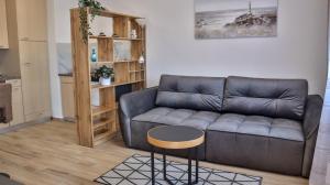 a living room with a couch and a table at Apartment Tome in Vrh
