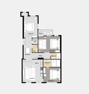 Půdorys ubytování 3BR & 2,5Bath Heaven of Harmony 2 Theater VIEW