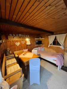 Postel nebo postele na pokoji v ubytování Ferienhaus Pliescherhof