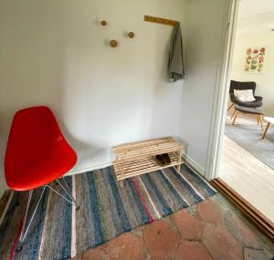 Posezení v ubytování Röda huset Kåseberga