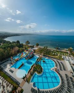 an overhead view of a pool at a water park at Liberty Kuşadası in Kuşadası