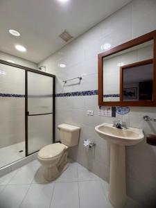Koupelna v ubytování Hotel Estambul