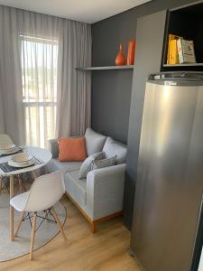 Istumisnurk majutusasutuses LOFT confortável e moderno com garagem perto da FURB e Vila Germânica