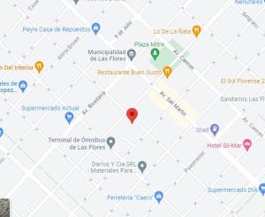 a map of locations on google maps at Loft en Las Flores in Las Flores +4 photos