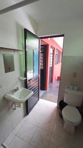 Koupelna v ubytování Casa Huipil