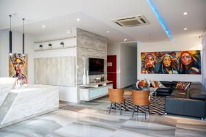 Krevet ili kreveti u jedinici u okviru objekta Nobleza Apart Hotel