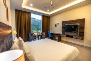 TV o dispositivi per l'intrattenimento presso Aotel by Clarks Inn Palampur
