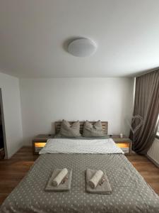 Postel nebo postele na pokoji v ubytování Modern Central Apartment
