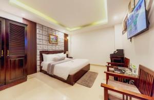 TV a/nebo společenská místnost v ubytování Empress Dalat - Sky View Hotel