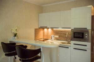 Kuchyň nebo kuchyňský kout v ubytování Aparthotel Holiday Lux Batumi