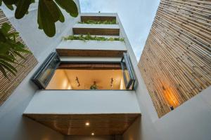 a view from the top of a building with stairs at Sea STARS in Ho Chi Minh City
