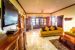 Μια τηλεόραση ή/και κέντρο ψυχαγωγίας στο Amazing Seaview Villa