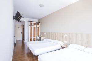 Cama o camas de una habitación en Hotel Alda Avenida