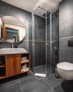 Kúpeľňa v ubytovaní Hotel Kocka Vrnjačka Banja