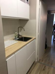 Η κουζίνα ή μικρή κουζίνα στο Studio SuperDévoluy 4 pers pied des pistes Résidence Le Bois d'aurouze 10ème étage