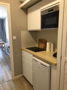 Η κουζίνα ή μικρή κουζίνα στο Studio SuperDévoluy 4 pers pied des pistes Résidence Le Bois d'aurouze 10ème étage