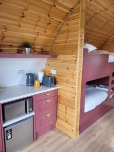 Dapur atau dapur kecil di Leahys Pod Park