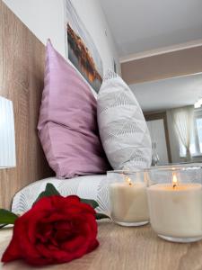 Ένα ή περισσότερα κρεβάτια σε δωμάτιο στο Post apartmani A-1