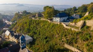an aerial view of a small town on a hill at Hrad Krupka in Krupka - Marsov