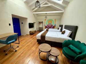 Postel nebo postele na pokoji v ubytování Way Kap Hostel Cusco