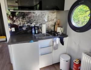 Η κουζίνα ή μικρή κουζίνα στο A nice Tiny House on the water