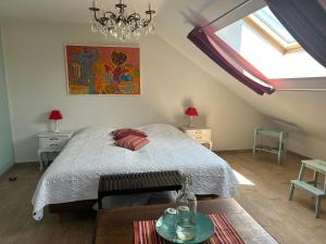 Postel nebo postele na pokoji v ubytování Chambre d'hotes "L'étable d'irène"