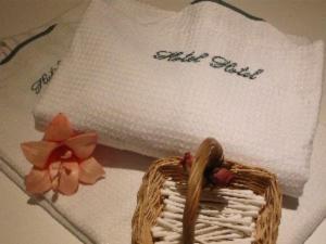 a towel and a basket with a banana on it at Business Inn Norte Nakajima Park - Vacation STAY 08757v in Sapporo +40 photos