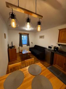 Kuchyň nebo kuchyňský kout v ubytování Apartments Dřevona II