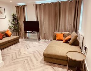 TV a/nebo společenská místnost v ubytování Rochester Lux Stay Townhouse 2