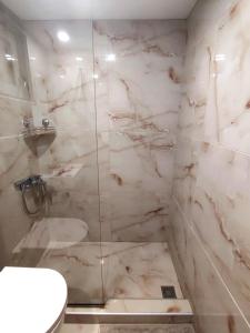 Koupelna v ubytování Aloe Residence Possidi