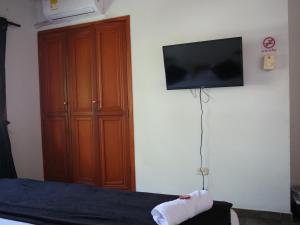 TV a/nebo společenská místnost v ubytování La Vie En Rose CTG
