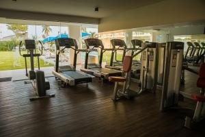 Fitness centrum a/nebo fitness zařízení v ubytování Hotel Aqua Spa & Resort