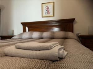 een bed met twee handdoeken erop bij Il Paretaietto in Certaldo