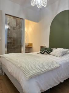 Maison des ambans chambres d'hotes hypercentre 200m de la gare et petit dejeuner inclus客房内的一张或多张床位
