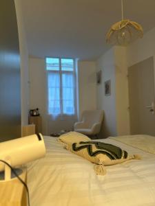 Maison des ambans chambres d'hotes hypercentre 200m de la gare et petit dejeuner inclus客房内的一张或多张床位