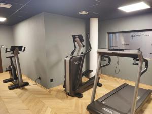 Fitness centrum a/nebo fitness zařízení v ubytování Hôtel & Spa Rocabella