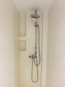 a shower in the corner of a bathroom at Harmony Seaside Pelion in Platanias