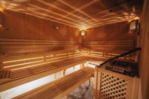 an inside of a sauna with at Mountain Residence Montana in Santa Maddalena in Casies