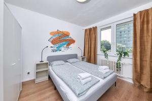 Ένα ή περισσότερα κρεβάτια σε δωμάτιο στο Riverside Center, 3 BR, near Danube river