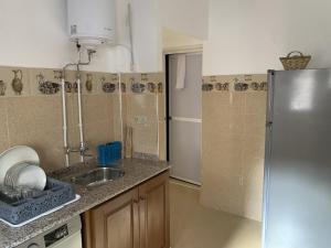 Η κουζίνα ή μικρή κουζίνα στο العقارية